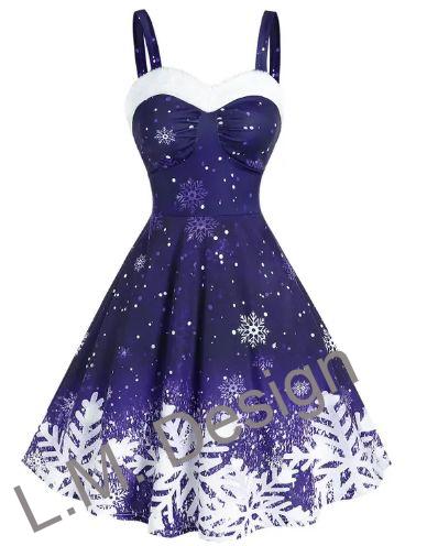 Dámské šaty s vánočním motivem